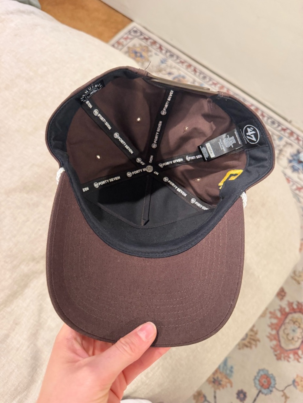 San Diego Padres Embroidered Rope Baseball Cap - Brown & Yellow - Picture 7 of 7